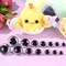 160PCS Clear Safety Eyes 12–30MM for Amigurumi – DIY Moon & Round Crochet Eyes with Washers for Dolls, Plush Animals, and Christmas Crafts
